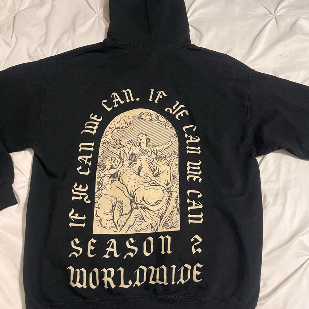 Black Hoodie with Graphic Print